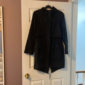 Mackage nylon windbreaker with leather trim